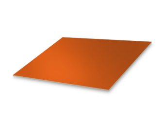 Лист полимерный, кв.м 0.4 ПЭ в пленке RAL2004 оранжевый