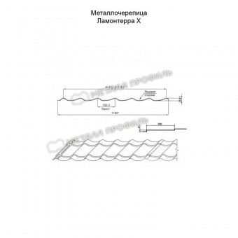 Металлочерепица МП Ламонтерра-ТУ (синий 0.45)